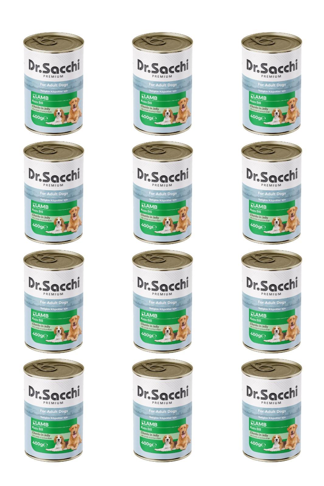 Dr.Sacchi yetişkin köpek-kuzu etli 400gr x 12 adet