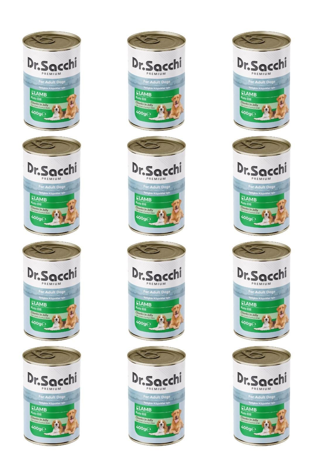 Dr.Sacchi yetişkin köpek-kuzu etli 400gr x 12 adet