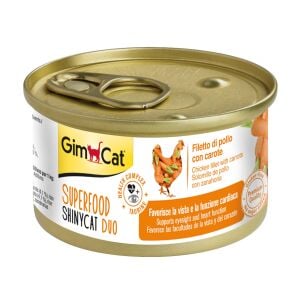 GimCat Shinycat SF Fileto Tavuklu Havuçlu Konserve Kedi Maması 70 Gr
