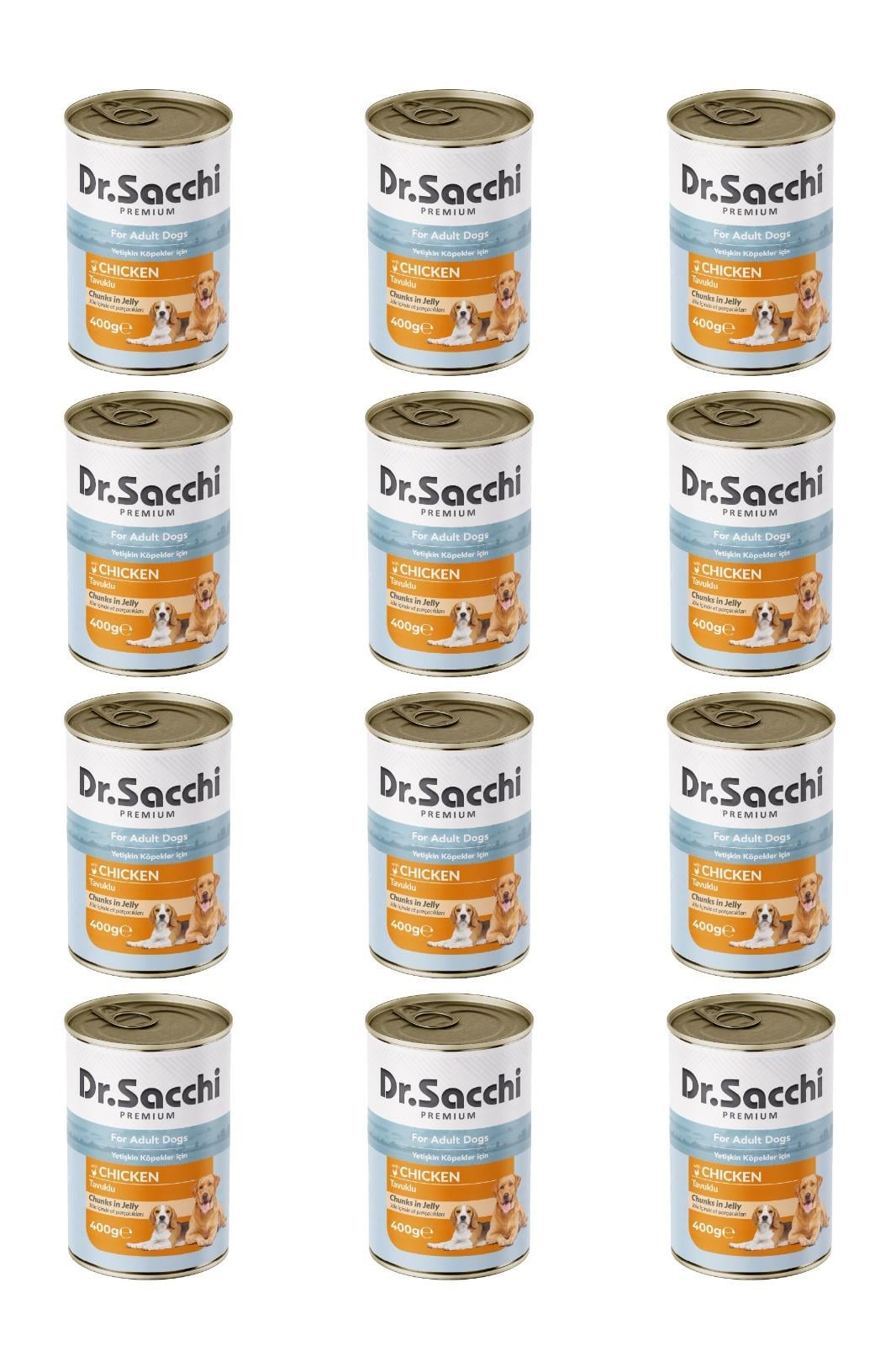Dr.Sacchi yetişkin köpek-tavuklu 400gr x 12 adet