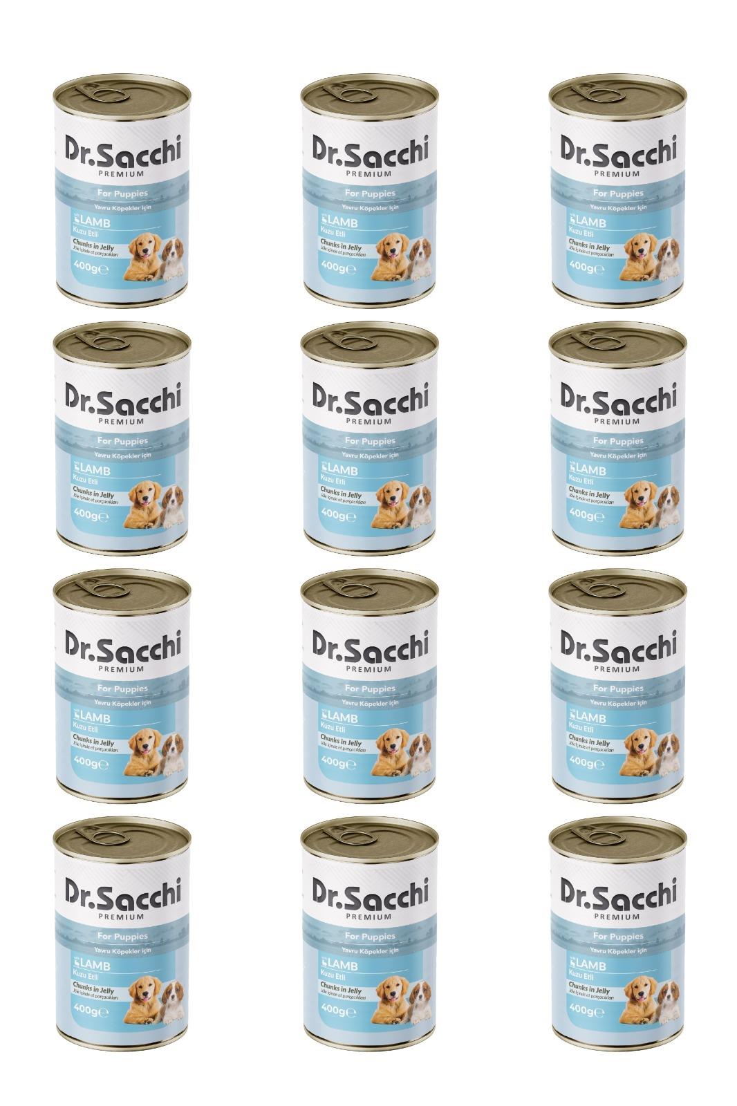 Dr.Sacchi yavru köpek-kuzu etli 400gr x 12 adet