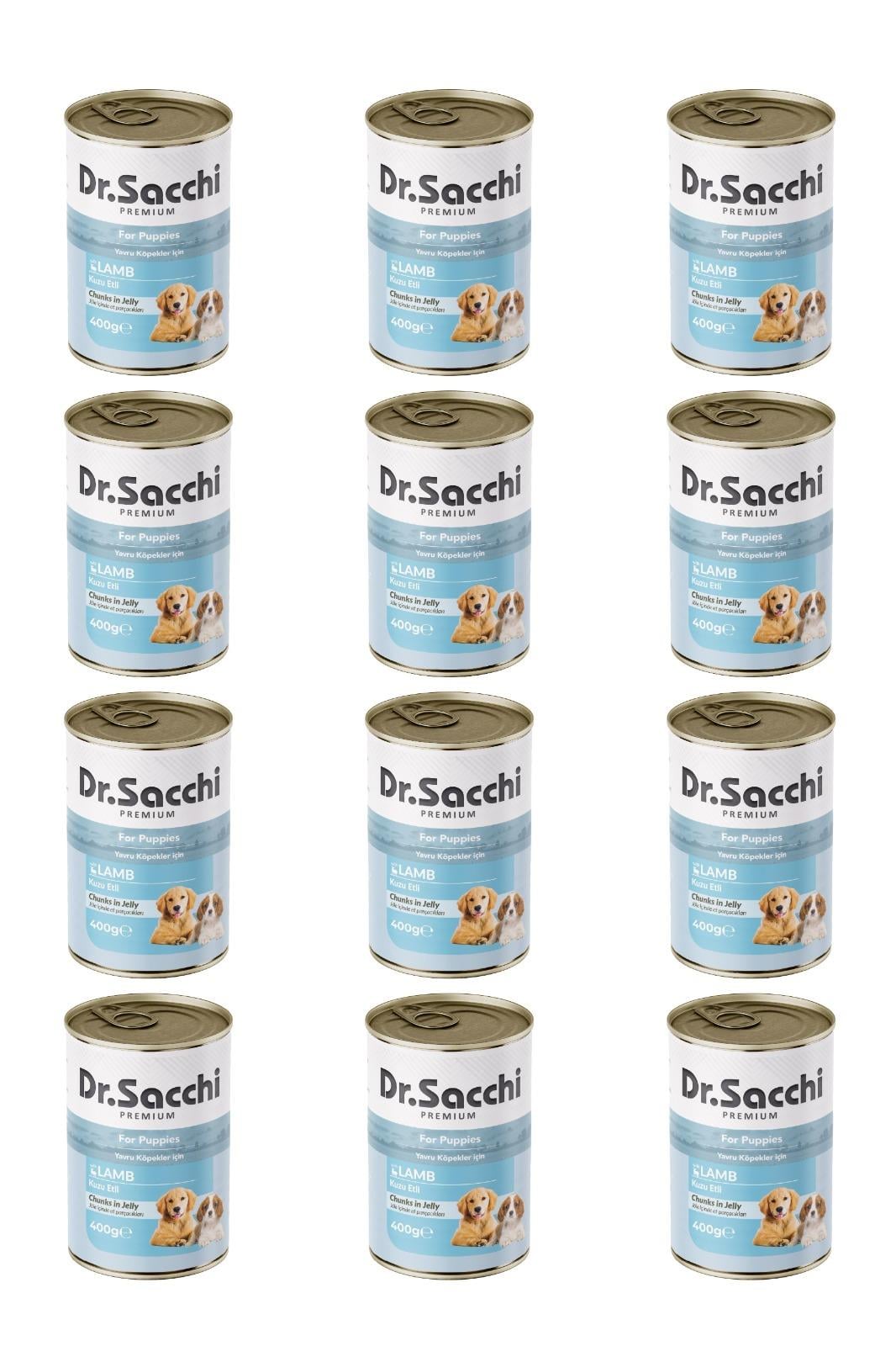 Dr.Sacchi yavru köpek-kuzu etli 400gr x 12 adet