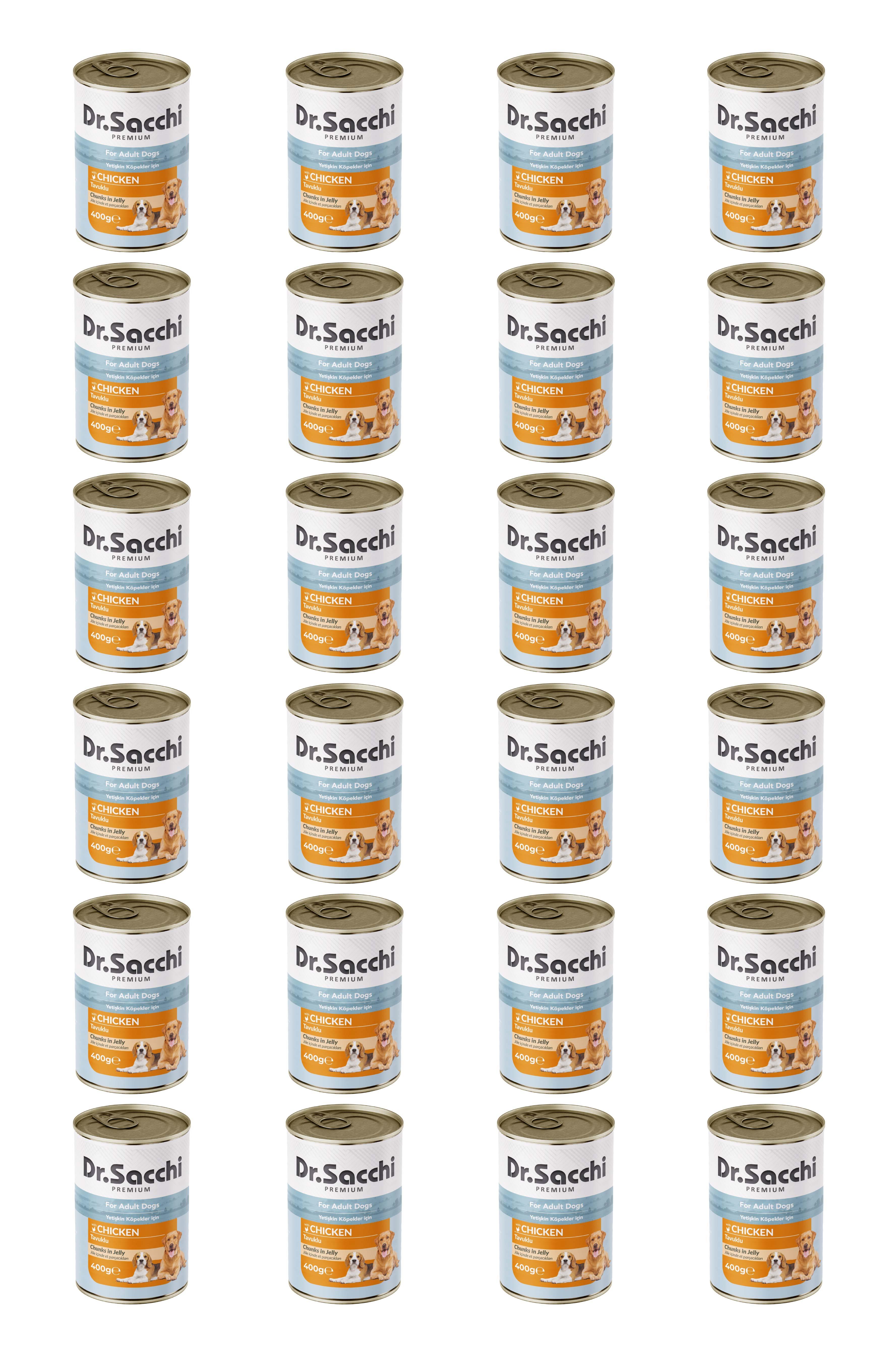 Dr.Sacchi yetişkin köpek-tavuklu 400gr x 24 adet