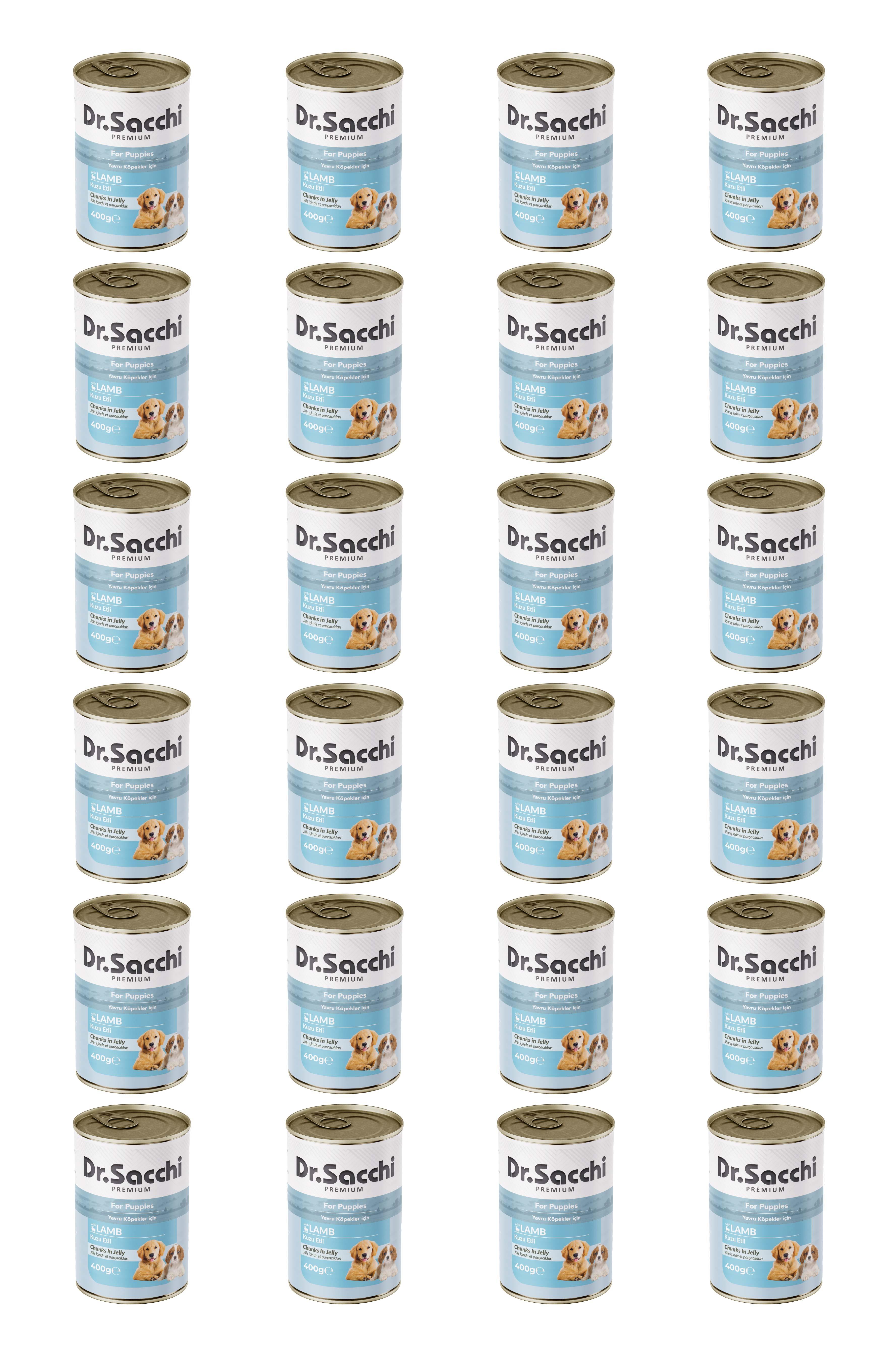 Dr.Sacchi yavru köpek-kuzu etli 400gr x 24 adet
