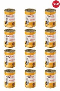 Pawmas Tavuklu Ciğerli Yetişkin Kedi Konservesi 400 gr X 12 Adet