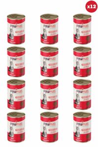 Pawmas Sığır Etli Yetişkin Kedi Konservesi 400 gr X 12 Adet
