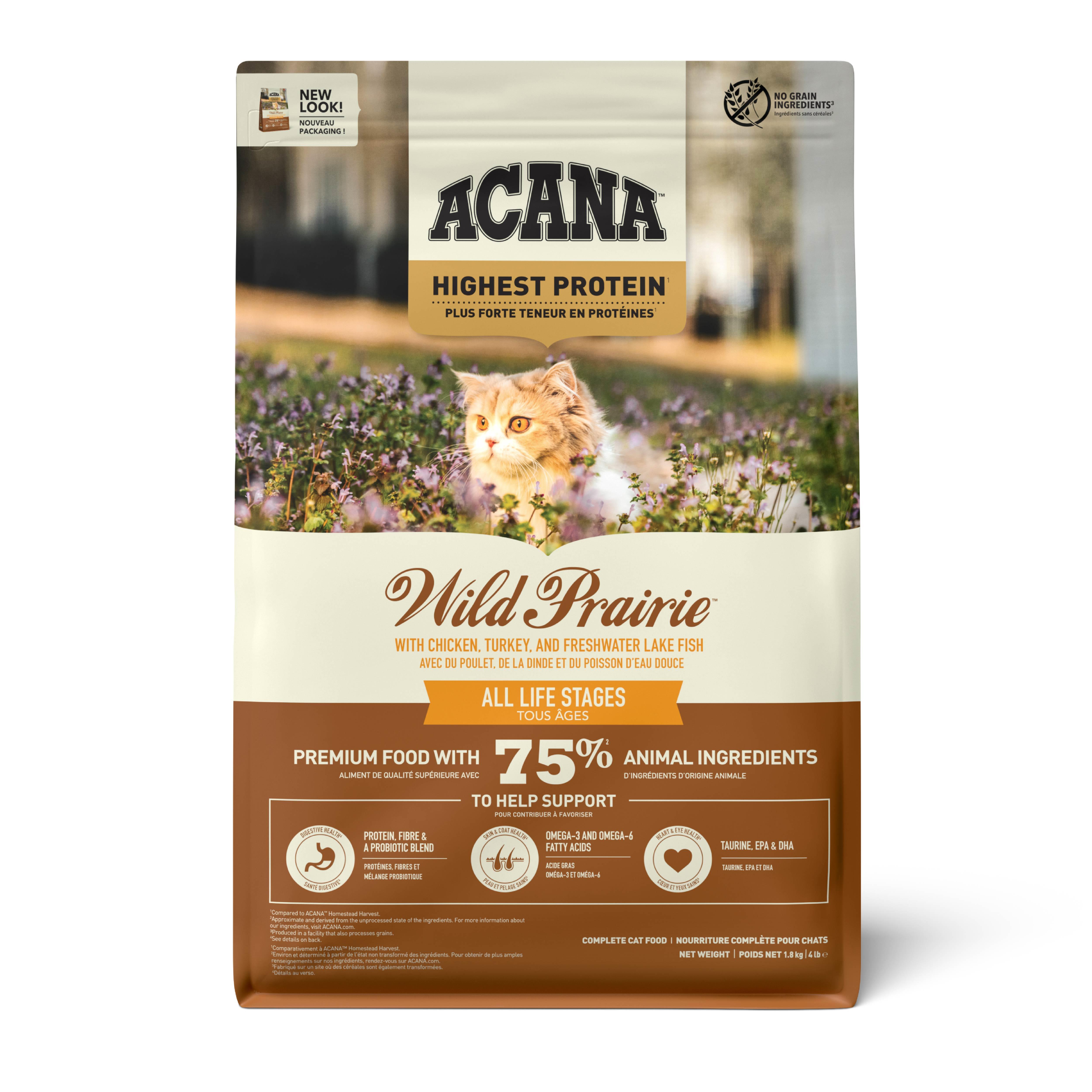Acana Wild Prairie Kedi Maması 1,8Kg - Tüm ırk ve yaşam evreleri için