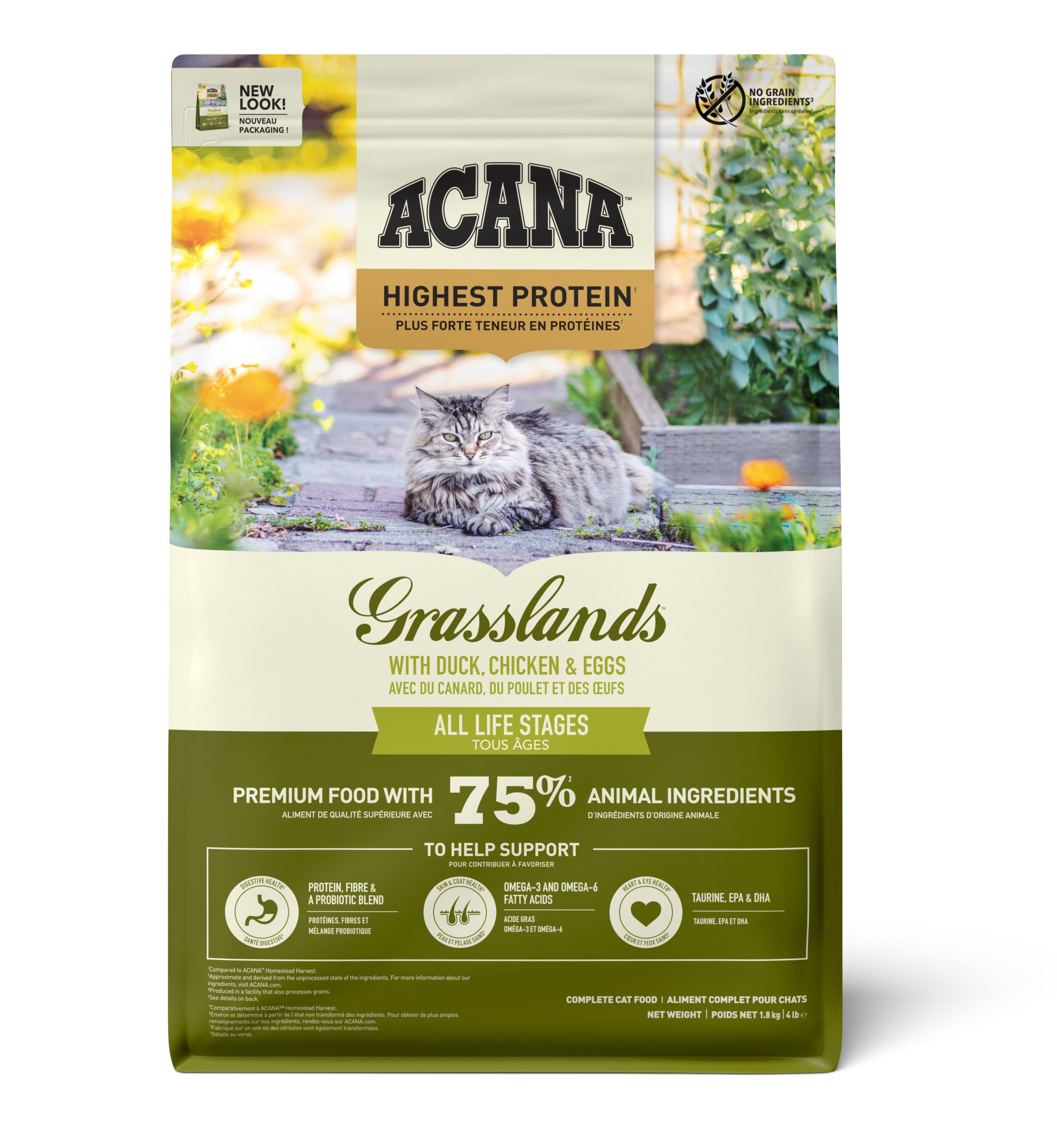 Acana Grasslands Kedi Maması 1,8Kg - Tüm ırk ve yaşam evreleri için
