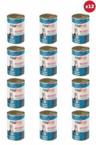 Pawmas Somonlu Kısırlaştırılmış Yetişkin Kedi Konservesi 400 gr x 12 Adet