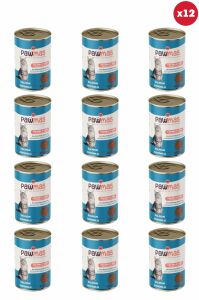Pawmas Somonlu Kısırlaştırılmış Yetişkin Kedi Konservesi 400 gr x 12 Adet