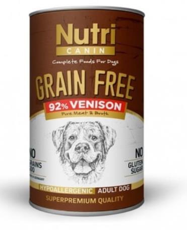 Nutri Canine Tahılsız Geyik Etli Patatesli Köpek Konservesi 400 Gr