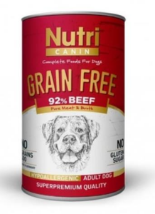Nutri Canine Tahılsız Biftekli Patatesli Köpek Konservesi 400 Gr