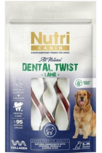 Nutri Canin Dental Twist Kuzulu Köpek Ödülü S/M 80 Gr