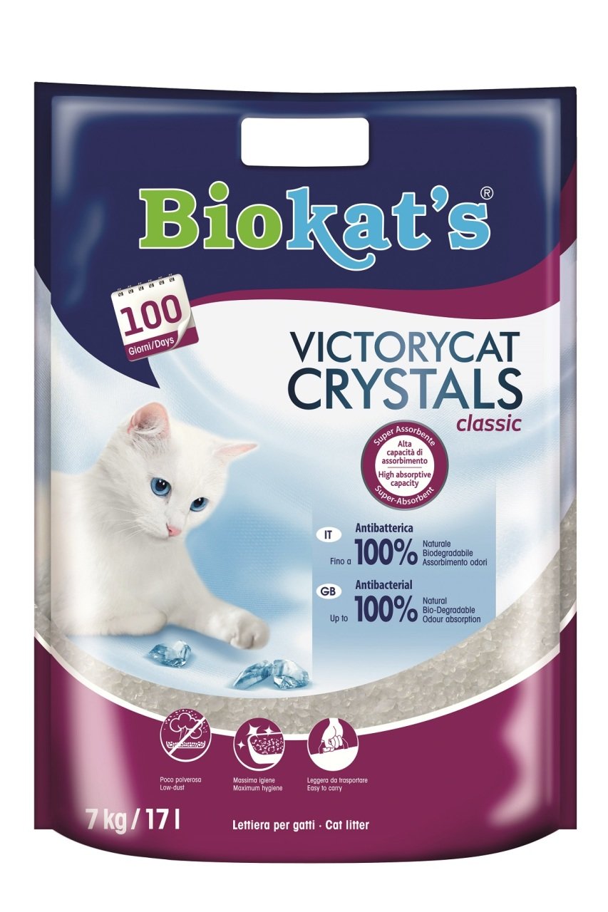 Biokats VictoryCat Crystals Classic Silica Kedi Kumu 7Kg - 17 Lt