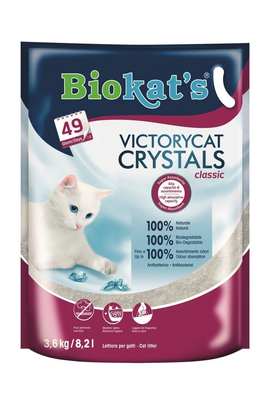 Biokats VictoryCat Crystals Classic Silica Kedi Kumu 3.6Kg - 8.2Lt