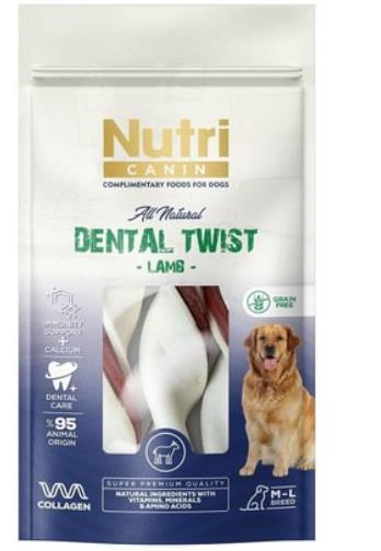 Nutri Canin Dental Twist Kuzulu Köpek Ödülü M/L 120 Gr