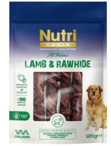 Nutri Canin Kuzu Eti Sarılı Kemik Köpek Ödülü 120 Gr
