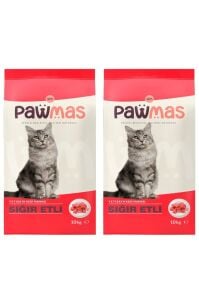 Pawmas Sığır Etli Yetişkin Kedi Maması 10 Kg x 2 Adet