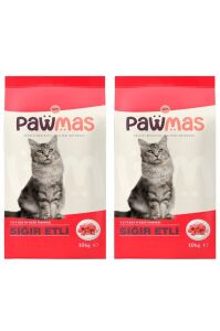 Pawmas Sığır Etli Yetişkin Kedi Maması 10 Kg x 2 Adet
