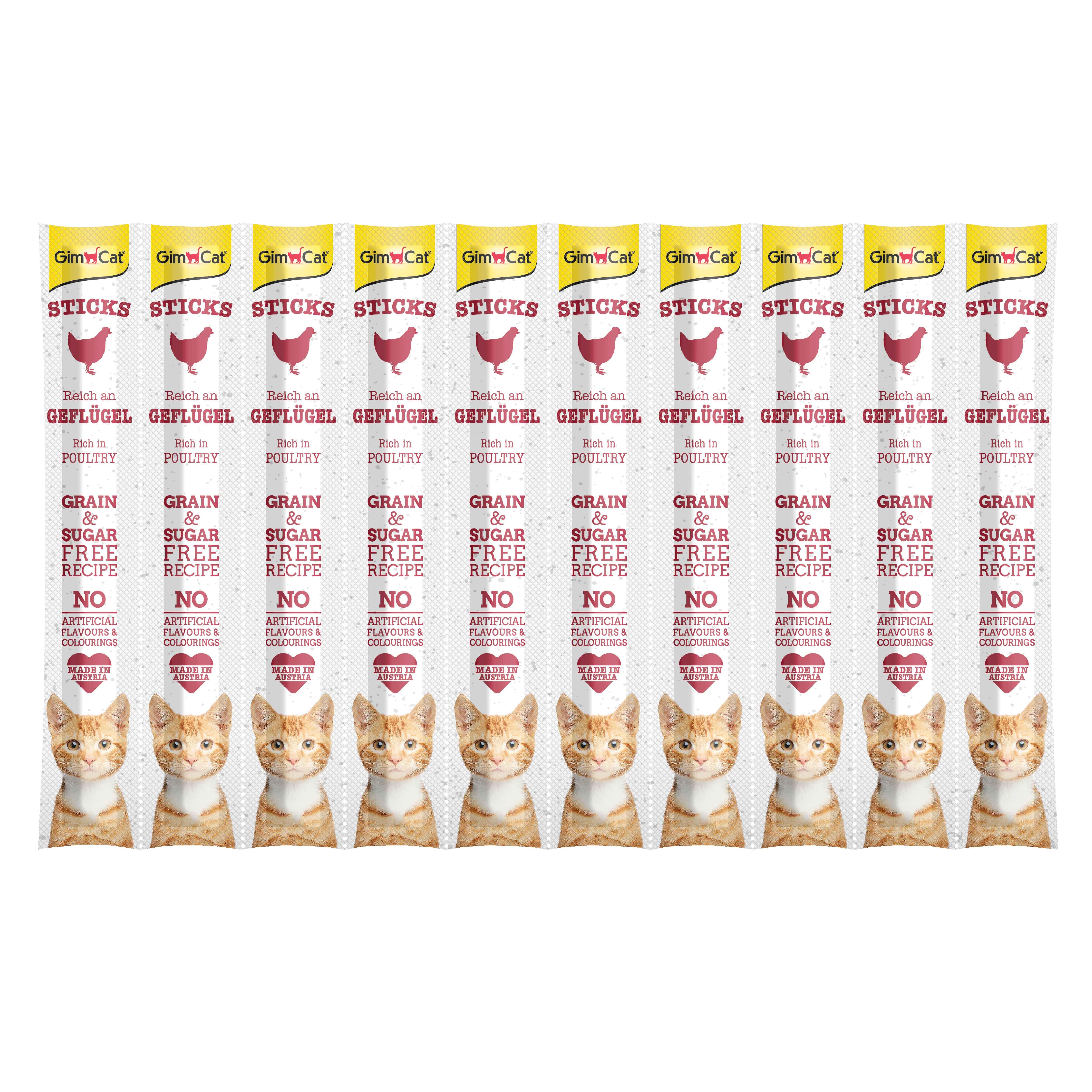 GimCat Sticks Kümes Hayvanı etli Ödül Çubukları 50 gr - 10lu