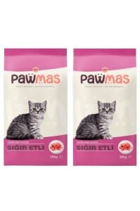 Pawmas Sığır Etli Yavru Kedi Maması 10 Kg x 2 Adet