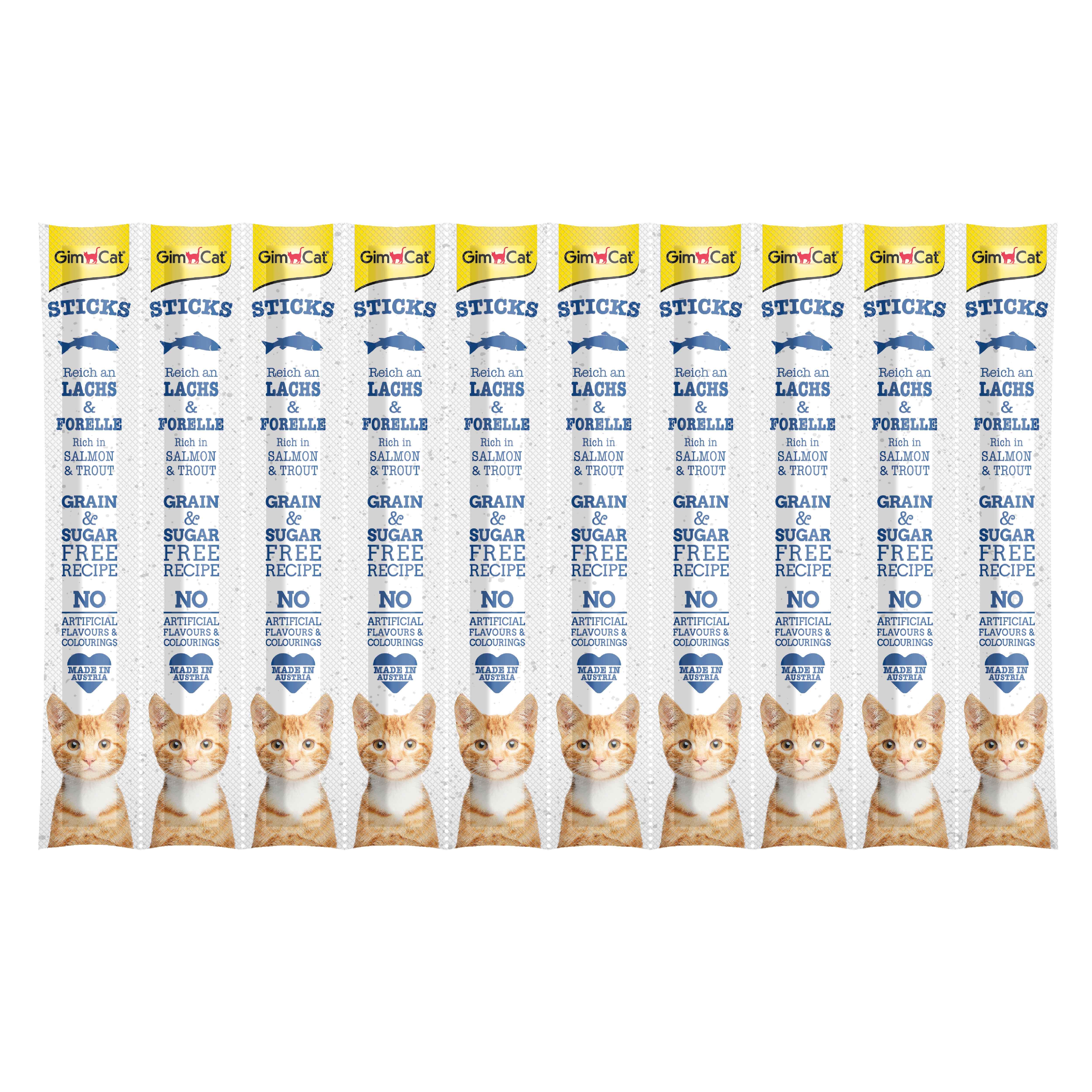 GimCat Sticks Somon & Alabalıklı Ödül Çubukları 50 gr - 10lu