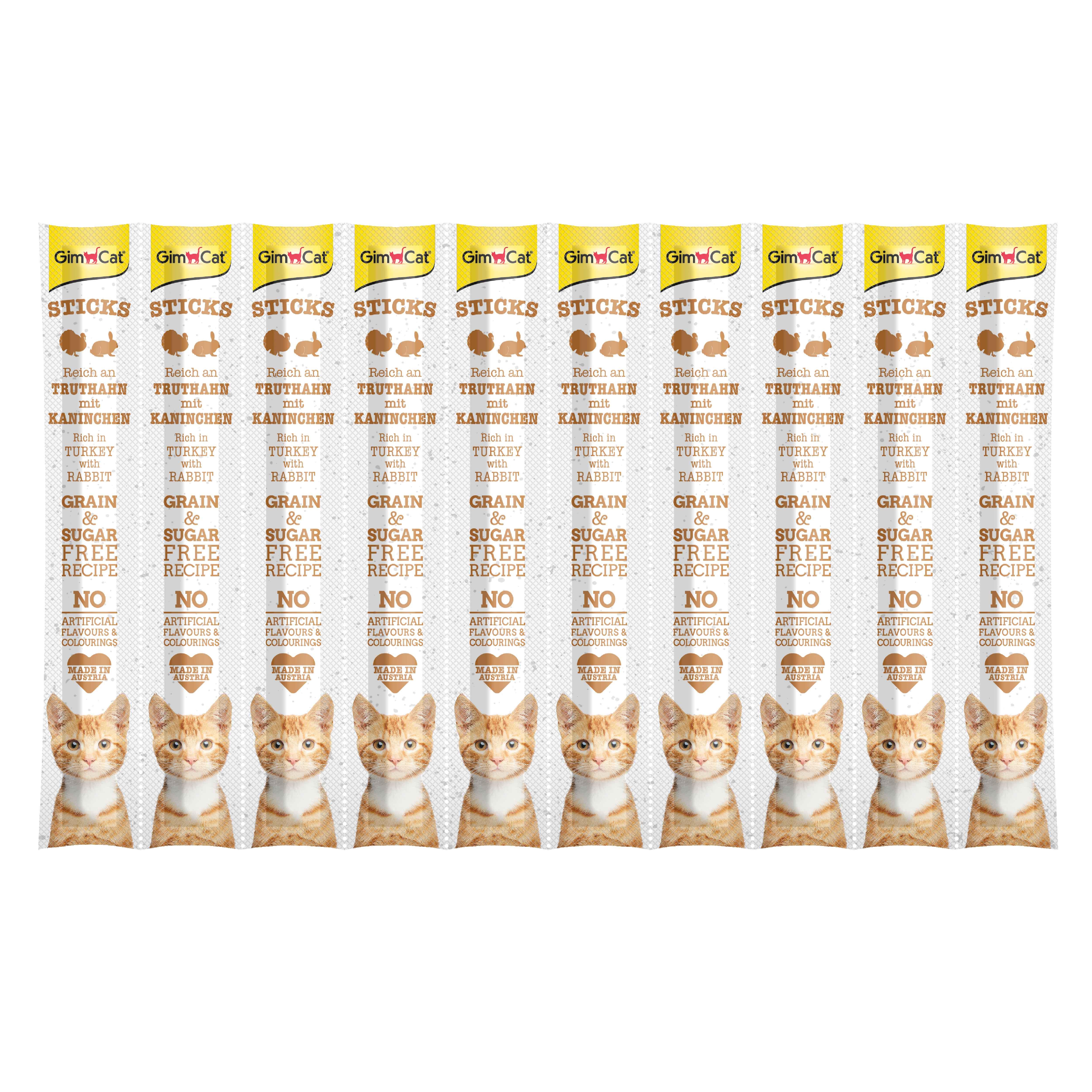 GimCat Sticks Hindi Etli Tavşan etli Ödül Çubukları 50 gr - 10lu