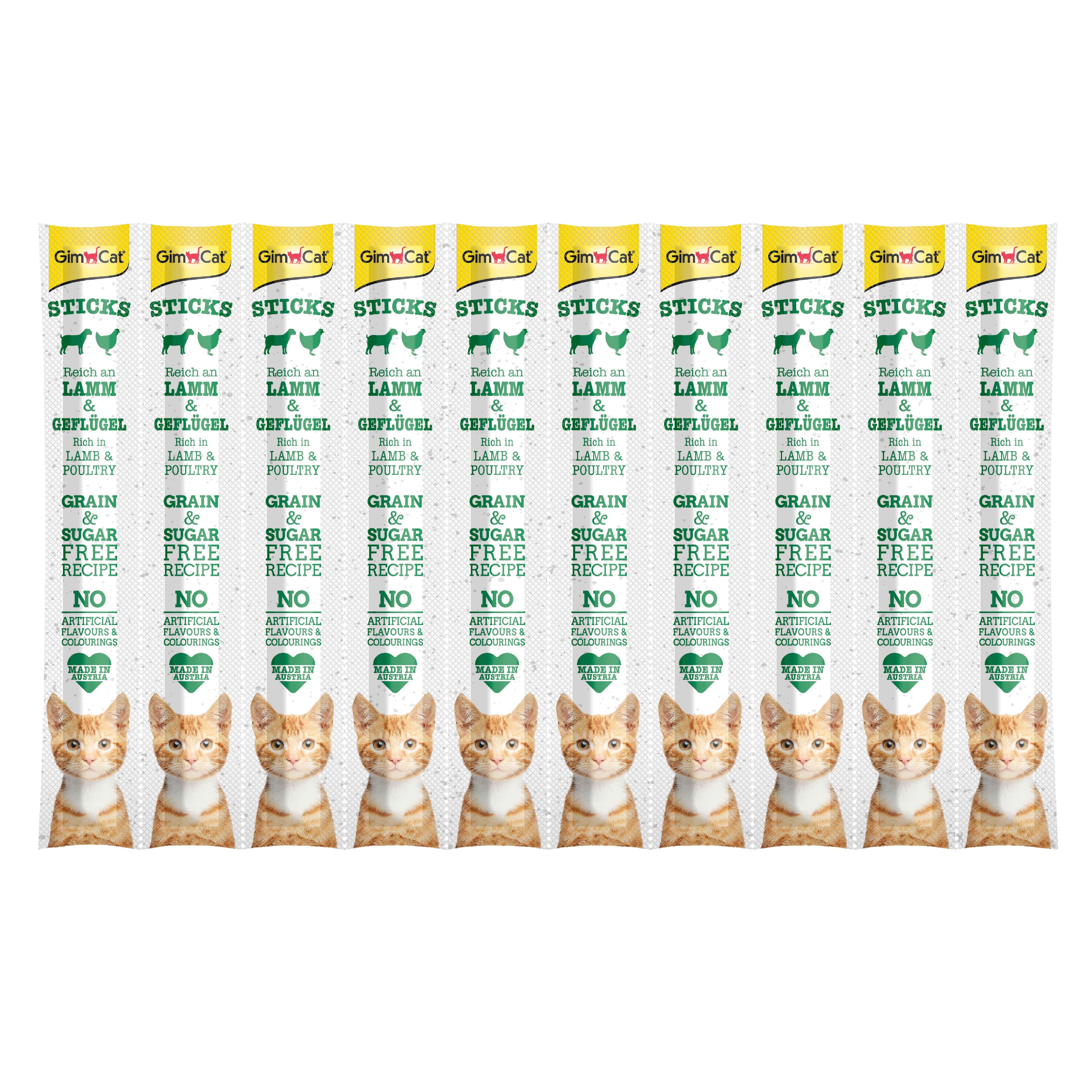 GimCat Sticks Kuzu etli Tavuklu Ödül Çubukları 50 gr - 10lu