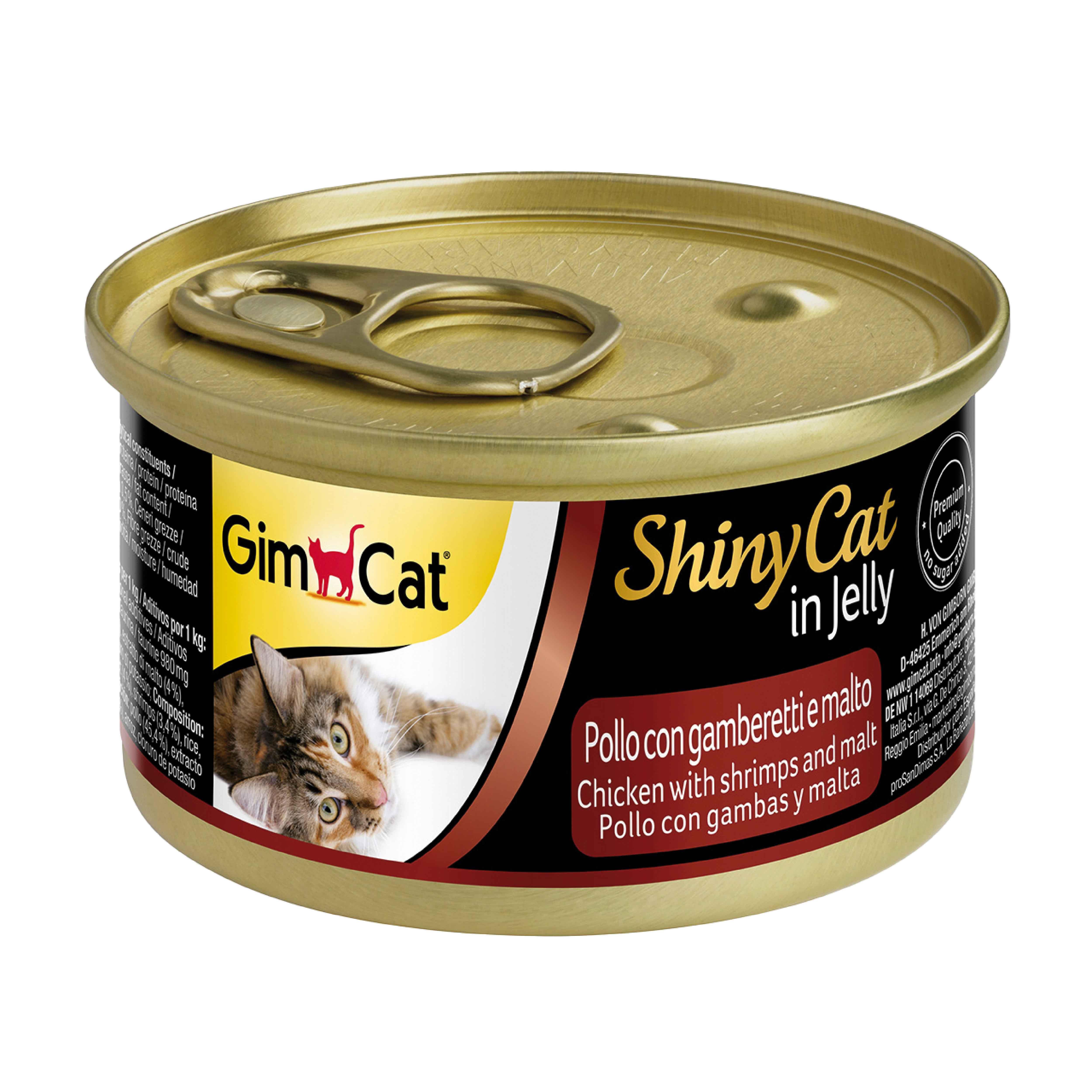 GimCat Shinycat Konserve Kedi Maması - Tavuk Karides Malt 70gr