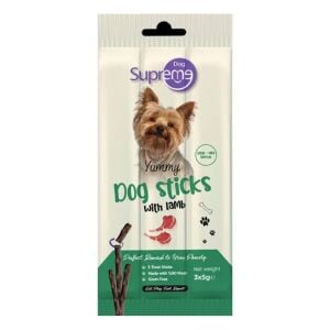 Supreme Dog Sticks Kuzu Etli Küçük Irk Köpek Ödül Çubuğu 5gr (3'lü)