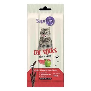 Supreme Cat Sticks Sığır Etli ve Elmalı Kedi Ödül Çubuğu 5gr (3'lü)