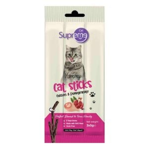 Supreme Cat Sticks Tavuklu ve Narlı Kedi Ödül Çubuğu 5gr (3'lü)