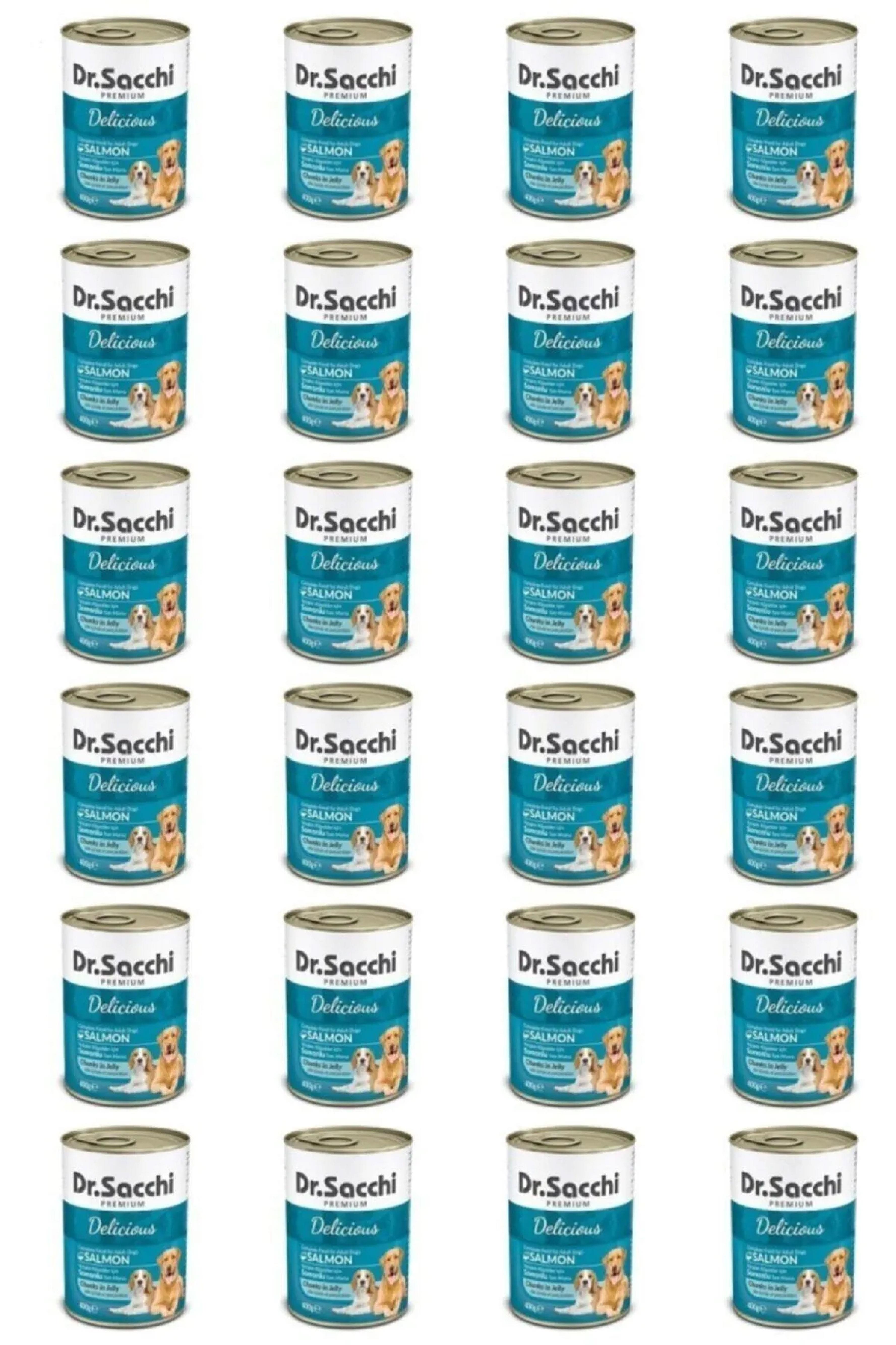 Dr.Sacchi Konserve Köpek Somonlu 400gr x 24 Adet