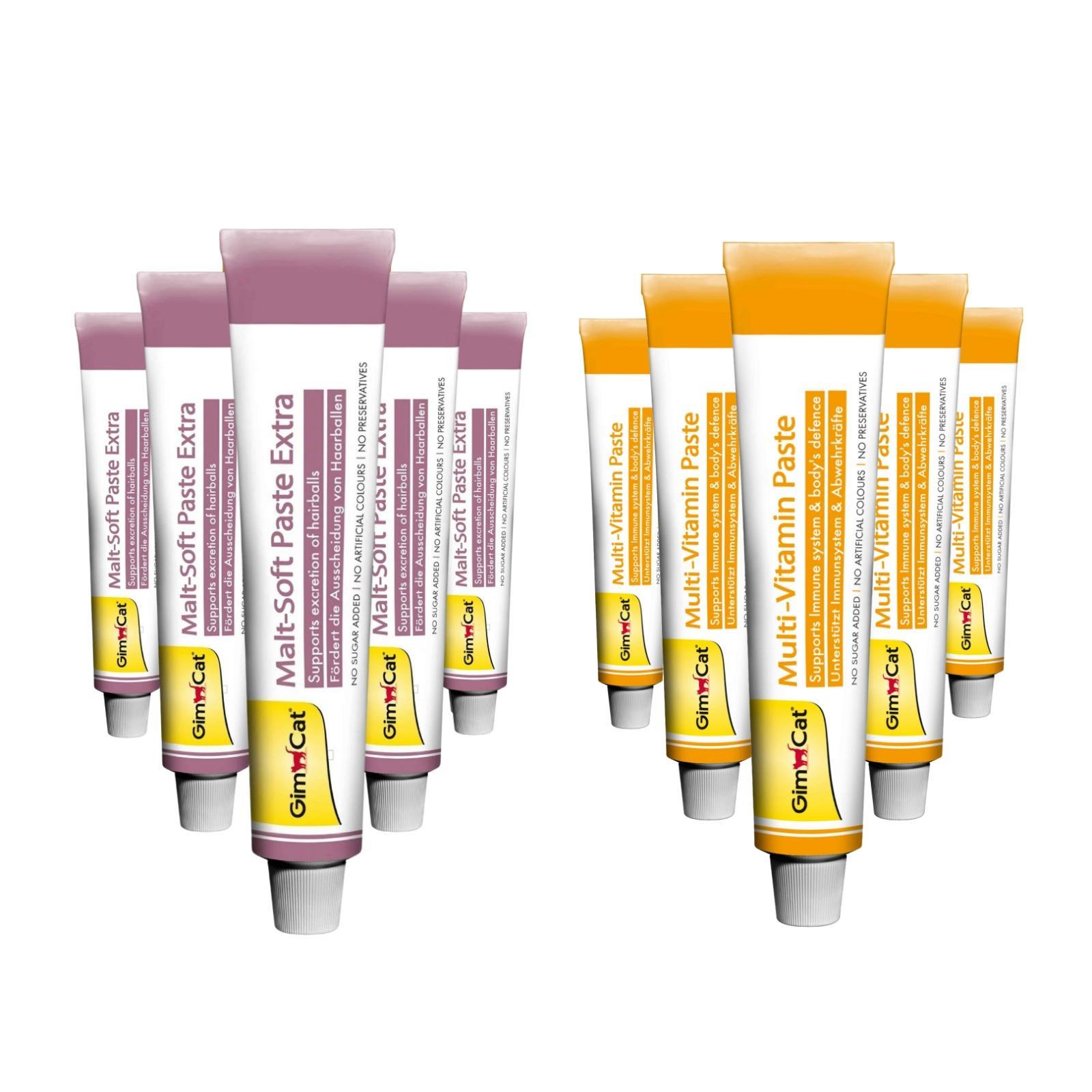 GimCat Malt Soft Extra 20 gr 5'li + GimCat Multivitamin 20 gr 5'li - İkili Set Ürün