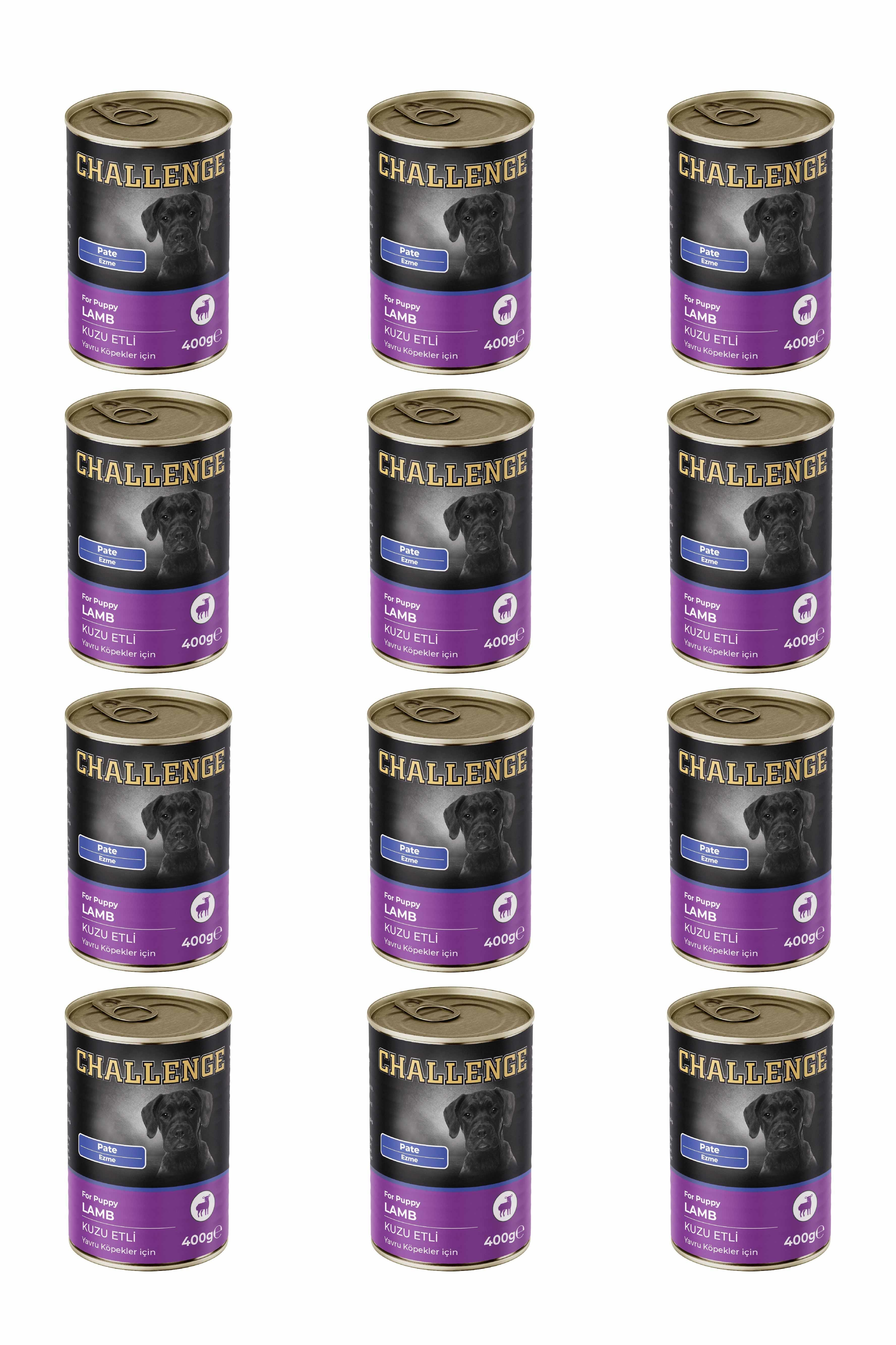 Challenge Pate Kuzu Etli Yavru Köpek Konservesi 400 gr X 12Adet