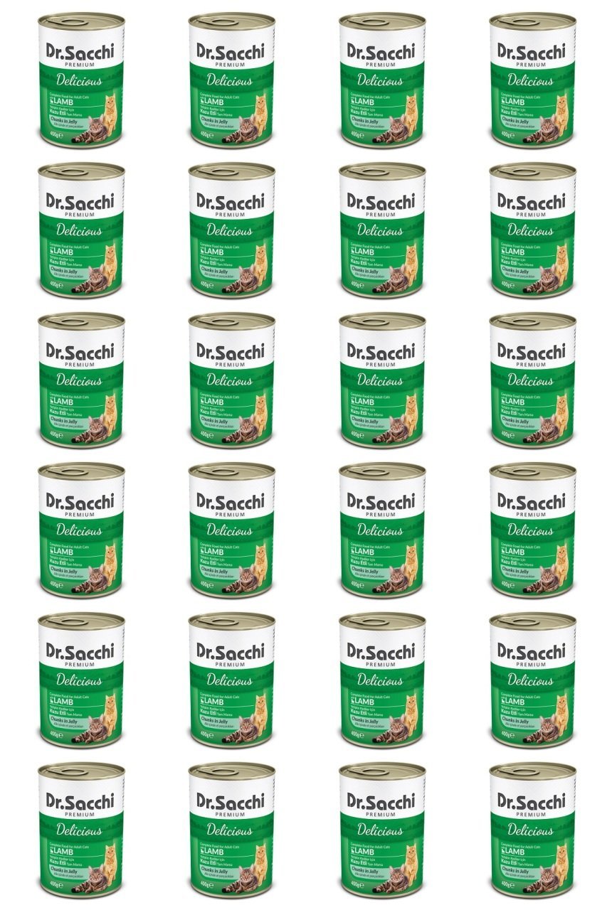 Dr.Sacchi Konserve Kedi Kuzu Etli 400gr x 24 Adet