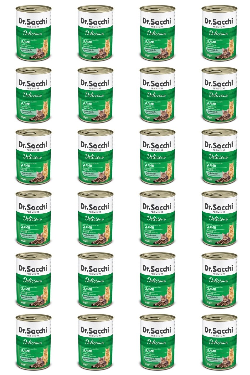 Dr.Sacchi Konserve Kedi Kuzu Etli 400gr x 24 Adet